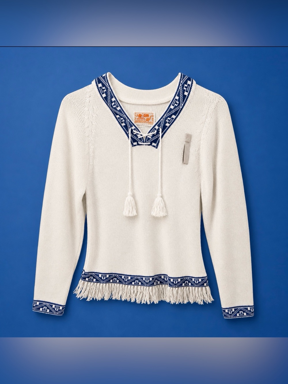100% Baby Alpaca White Hooded Sweater Size S NWT - Picture 6 of 10